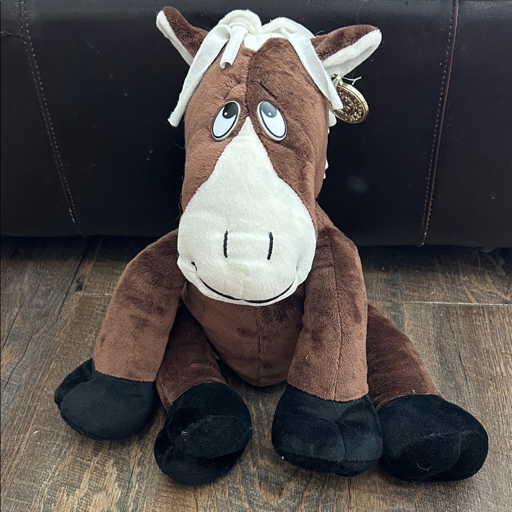 New with tags‎ Dan Dee Brown and White Plush Horse Toy